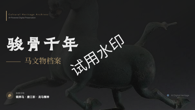 骏骨千年，马文物档案