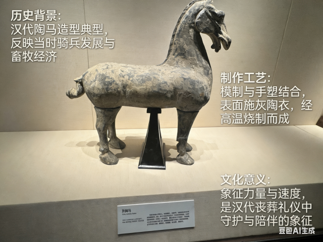 灰陶马